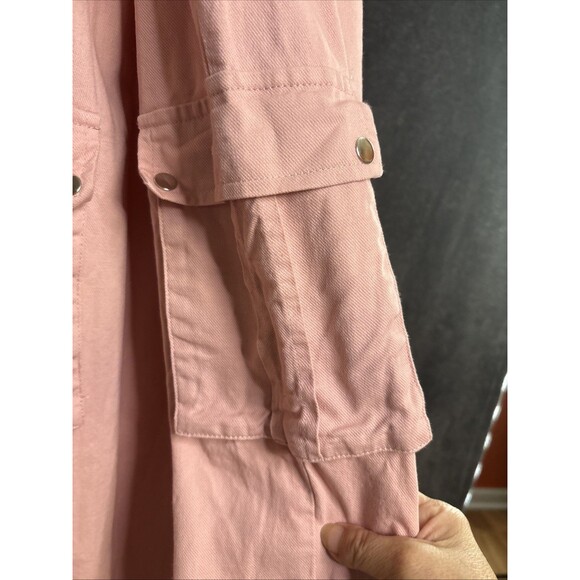 PrettyLittleThing Jogger Pants Women 8 Pink Cargo Highrise Elastic Waist Pull on - Picture 8 of 9